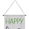 White Welcome Happy Easter Hanging Door Banner Set
